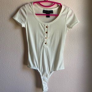 Button T-shirt body suit